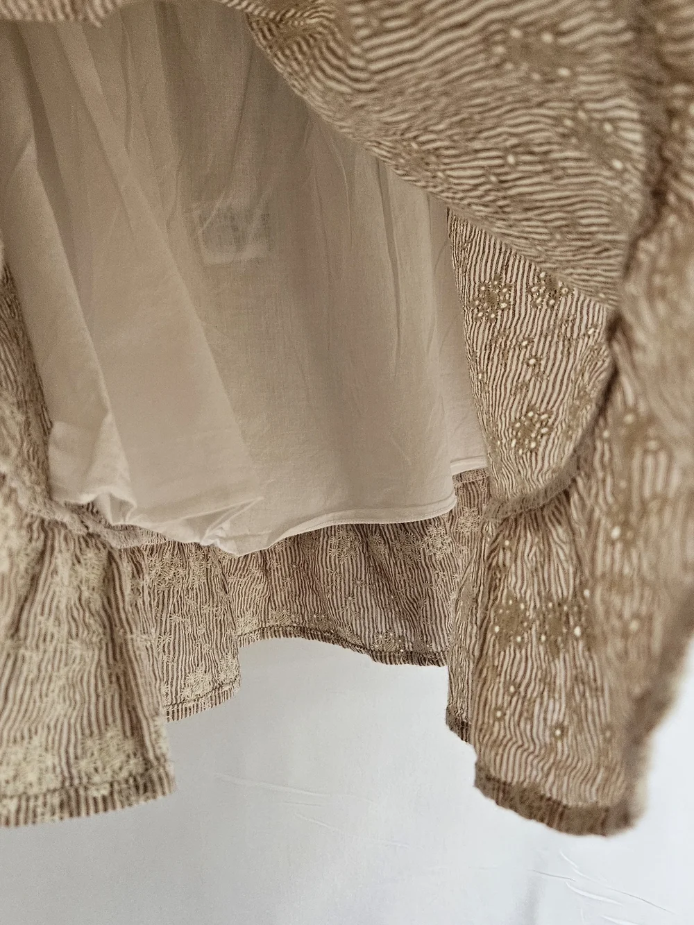 ​Lalalù Italy Girls Floral Embroidered Seersucker Dress Sz 6a Cottagecore